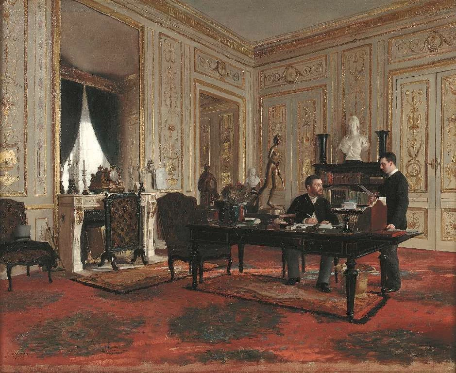 Interno dell'ufficio di Gustave Larroumet, direttore delle Belle Arti, rue de Valois - Sotheby's Parigi, 25 giugno 2003